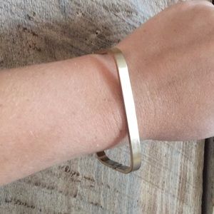 Madewell Antiqued Gold Rectangular Bangle